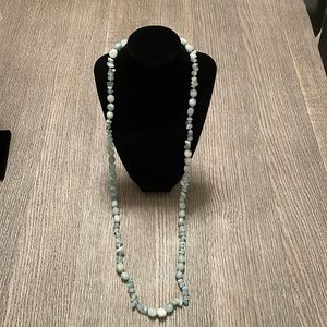 Pale blue stone necklace